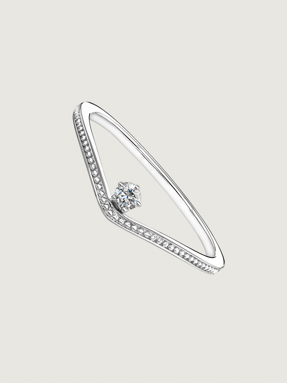 18K white gold ring with 0.062 cts diamonds