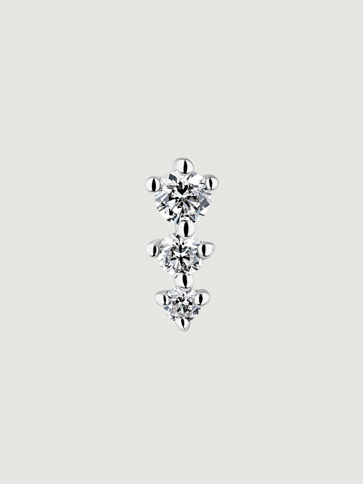 18k white gold piercing with diamonds