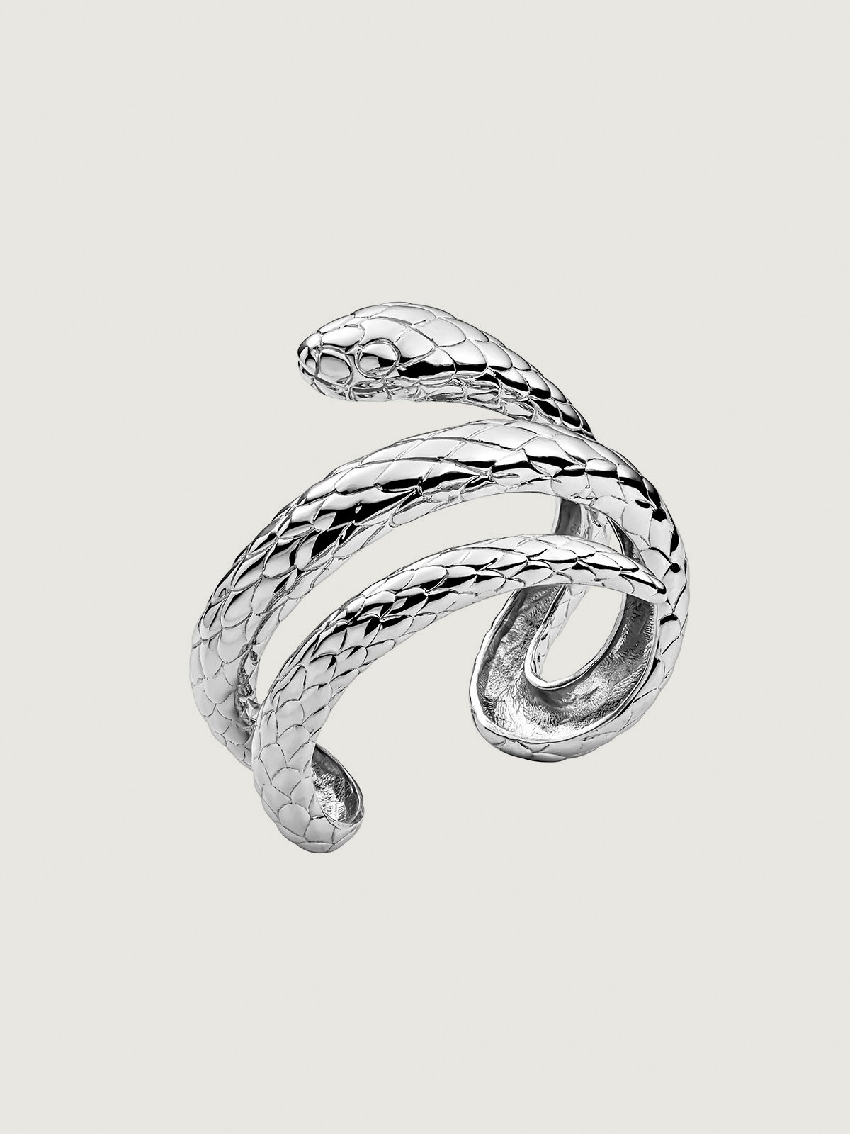 925 Silver rigid bracelet in the shape of a snake