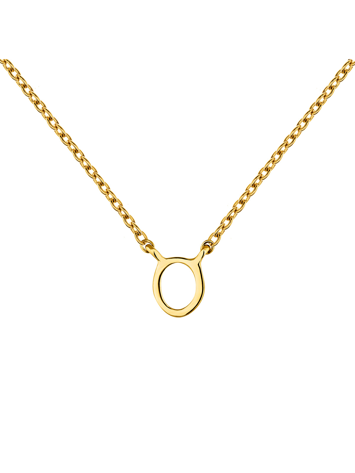 Collier initiale O or , J04382-02-O, mainproduct