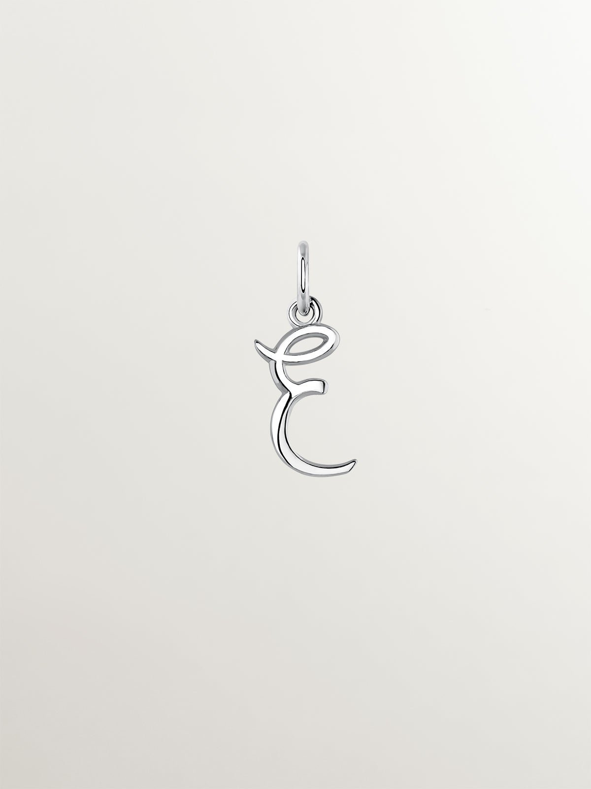 Charm de plata 925 con inicial E