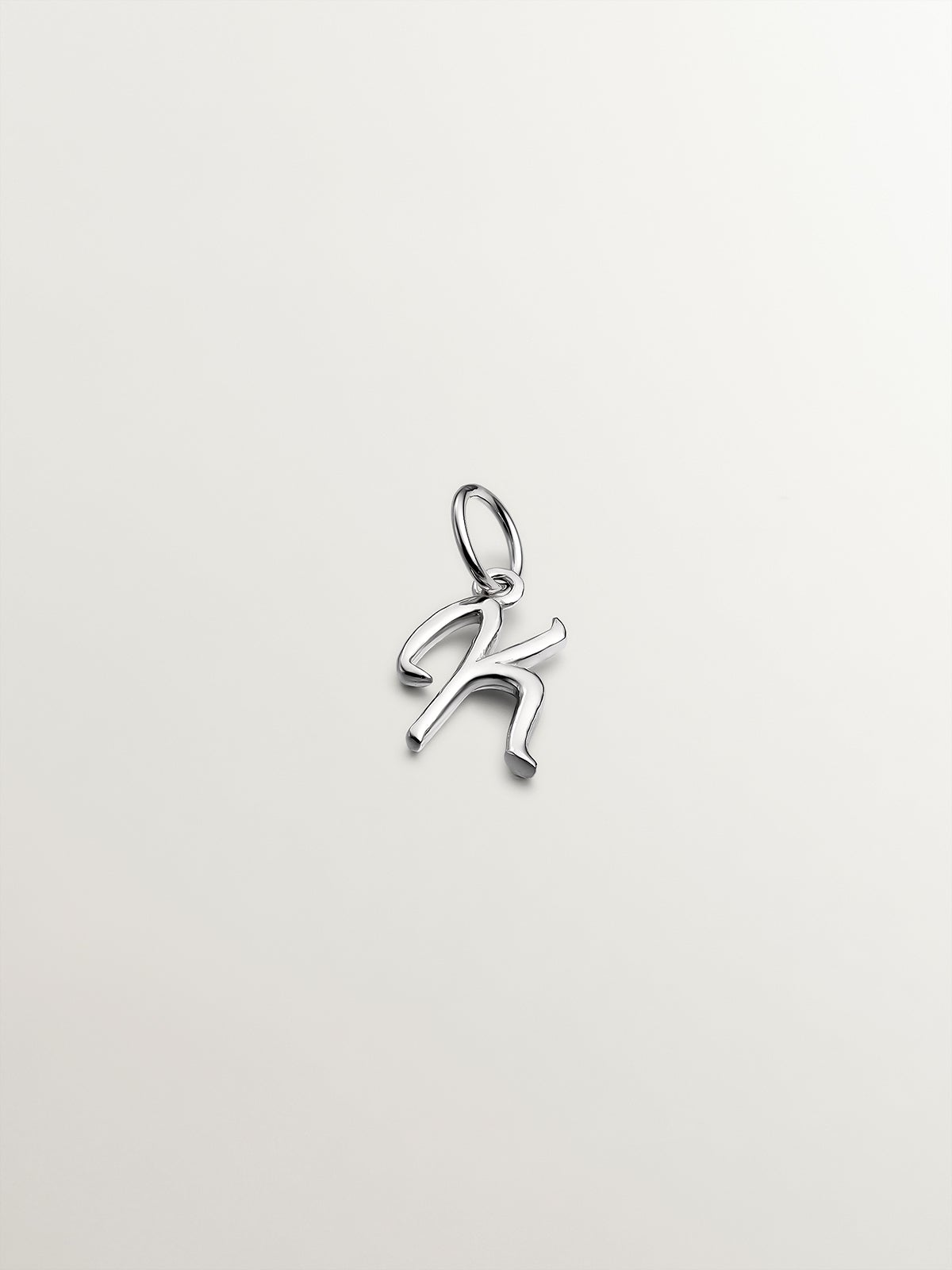 925 Silver Charm with initial K