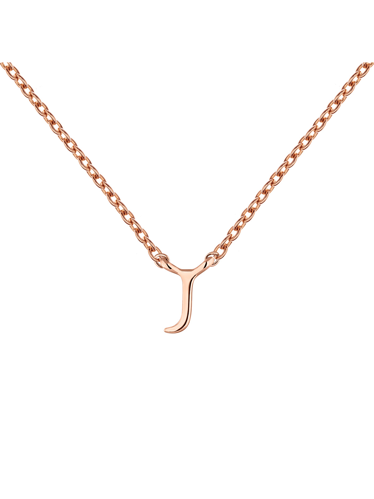 Rose gold Initial J necklace , J04382-03-J, mainproduct