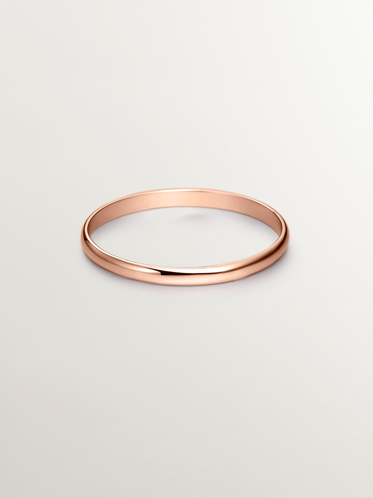 Alianza de oro rosa de media caña de 1,95mm