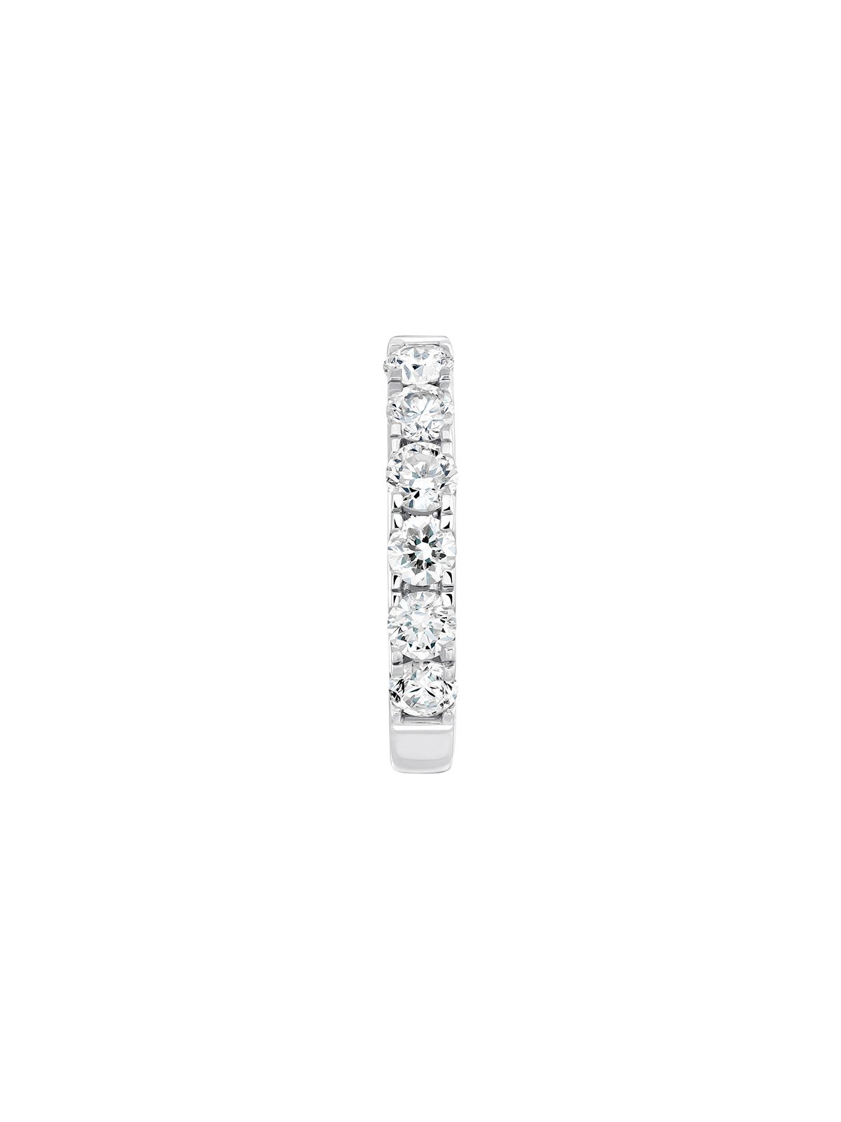 Individual 18K white gold earring with 0.16ct diamonds