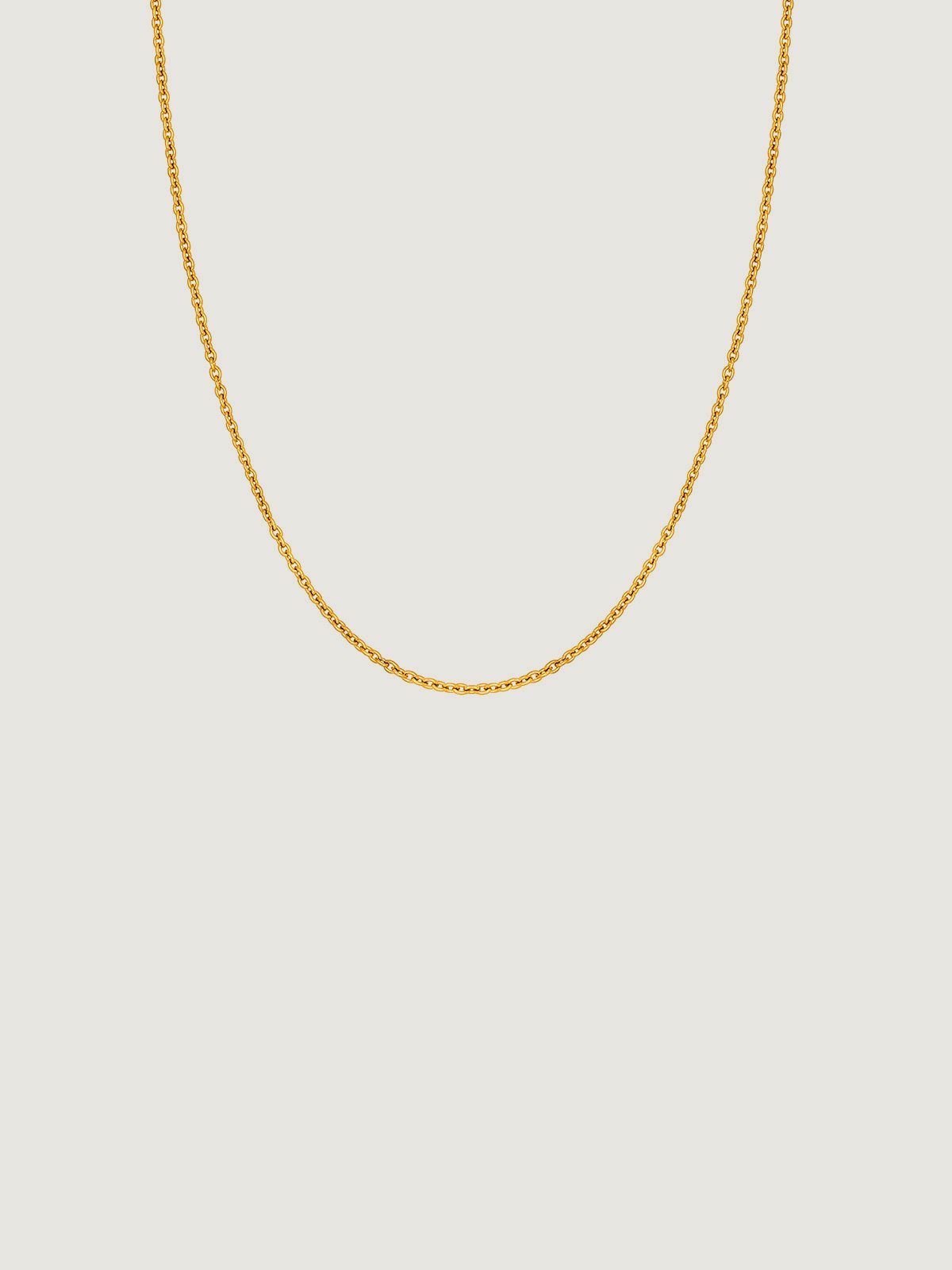 Long 925 silver chain dipped in 18K yellow gold