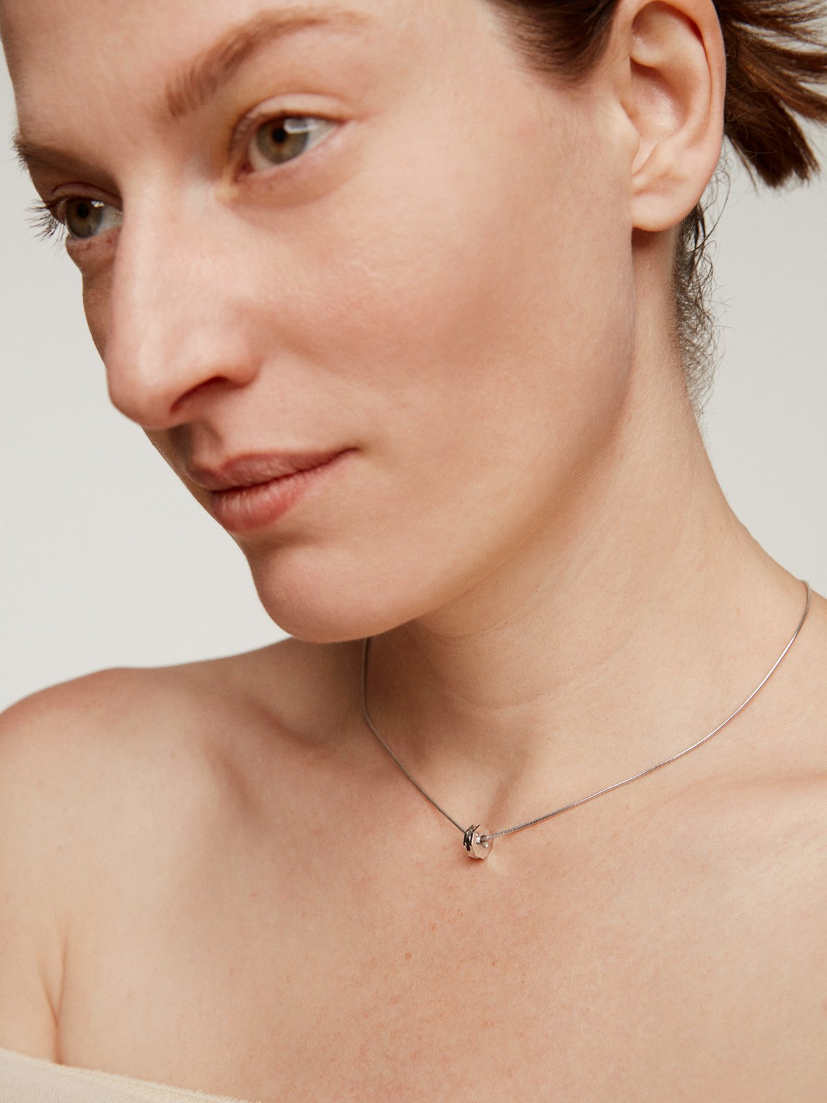 925 Silver Pendent avec des liens barbus et une raison géométrique