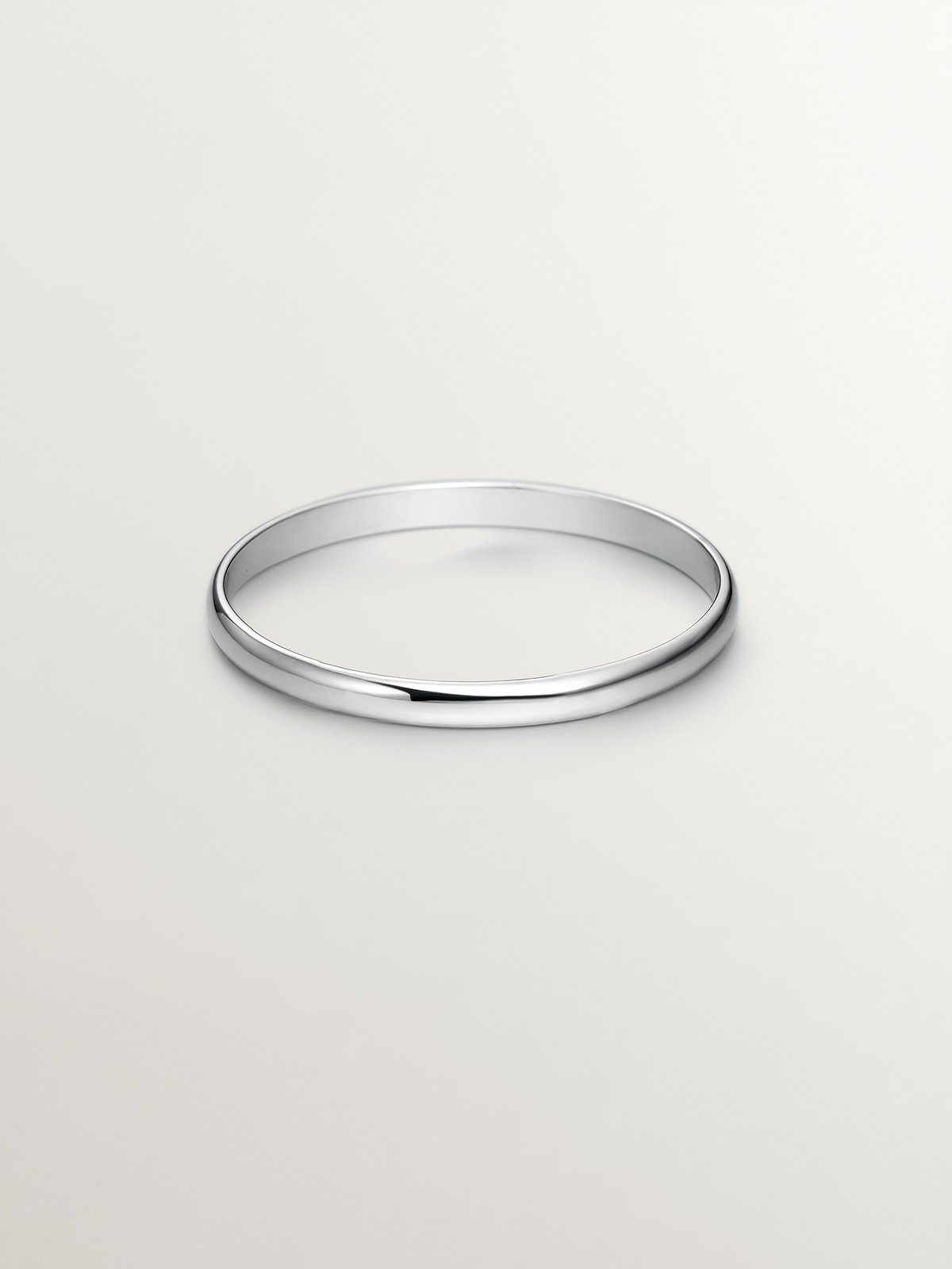 Alliance demi-ronde en or blanc 1,95 mm