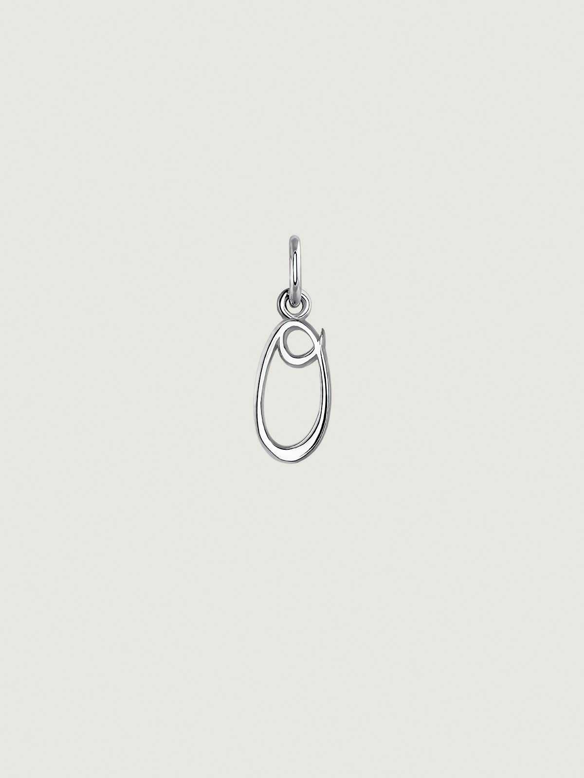 925 Silver charm with initial O
