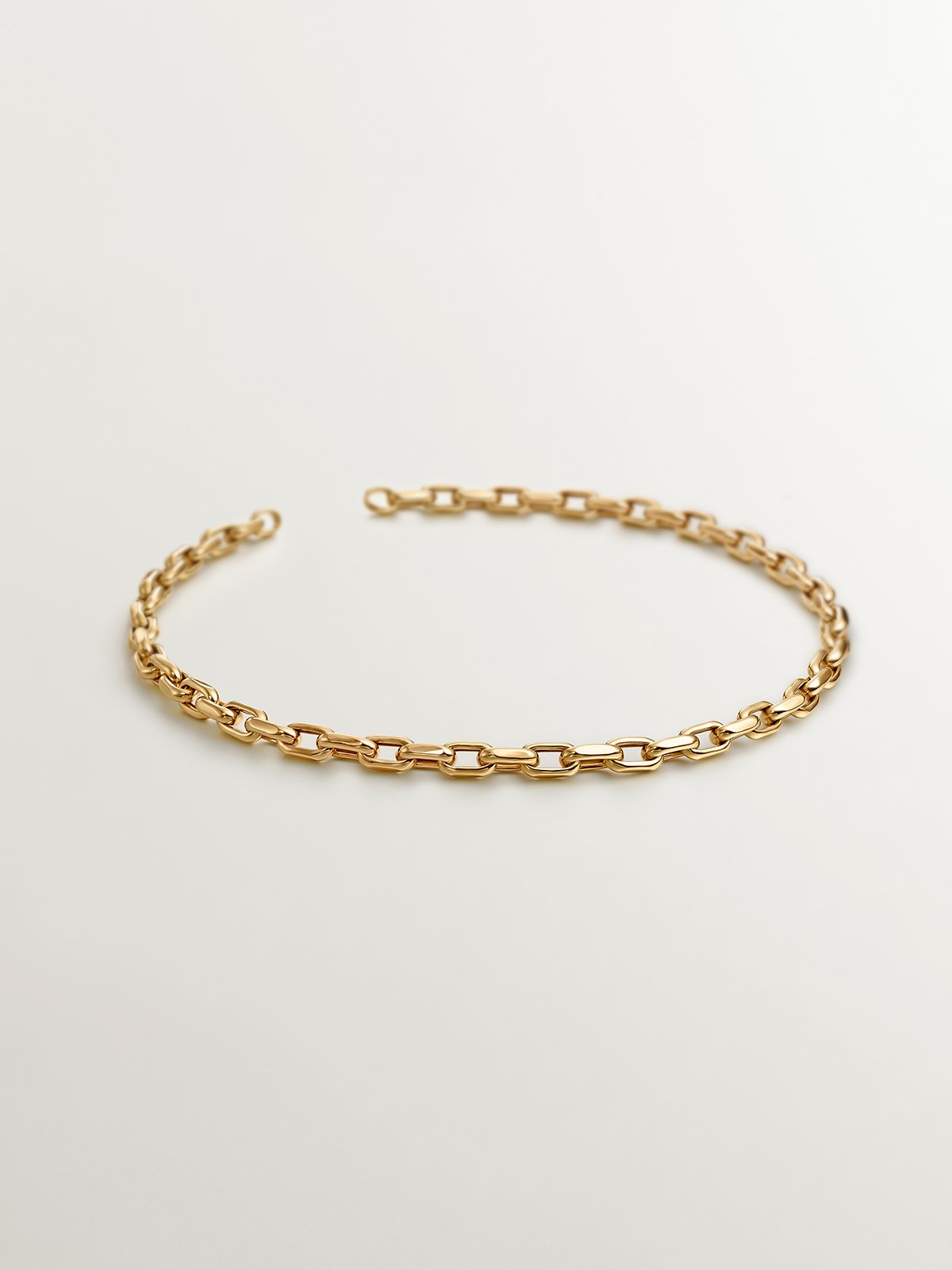 925 Silver Forza link necklace bathed in 18K yellow gold 45cm