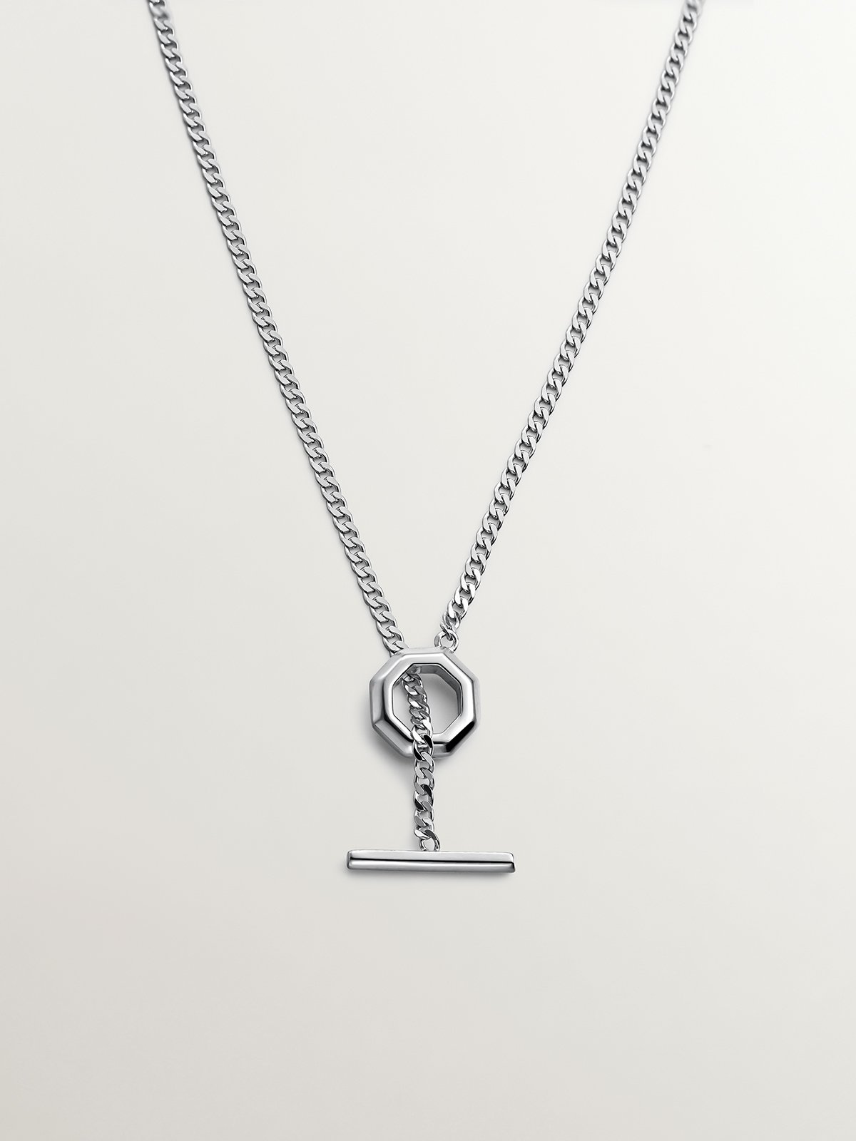 Chaîne en argent 925 avec finition géométrique