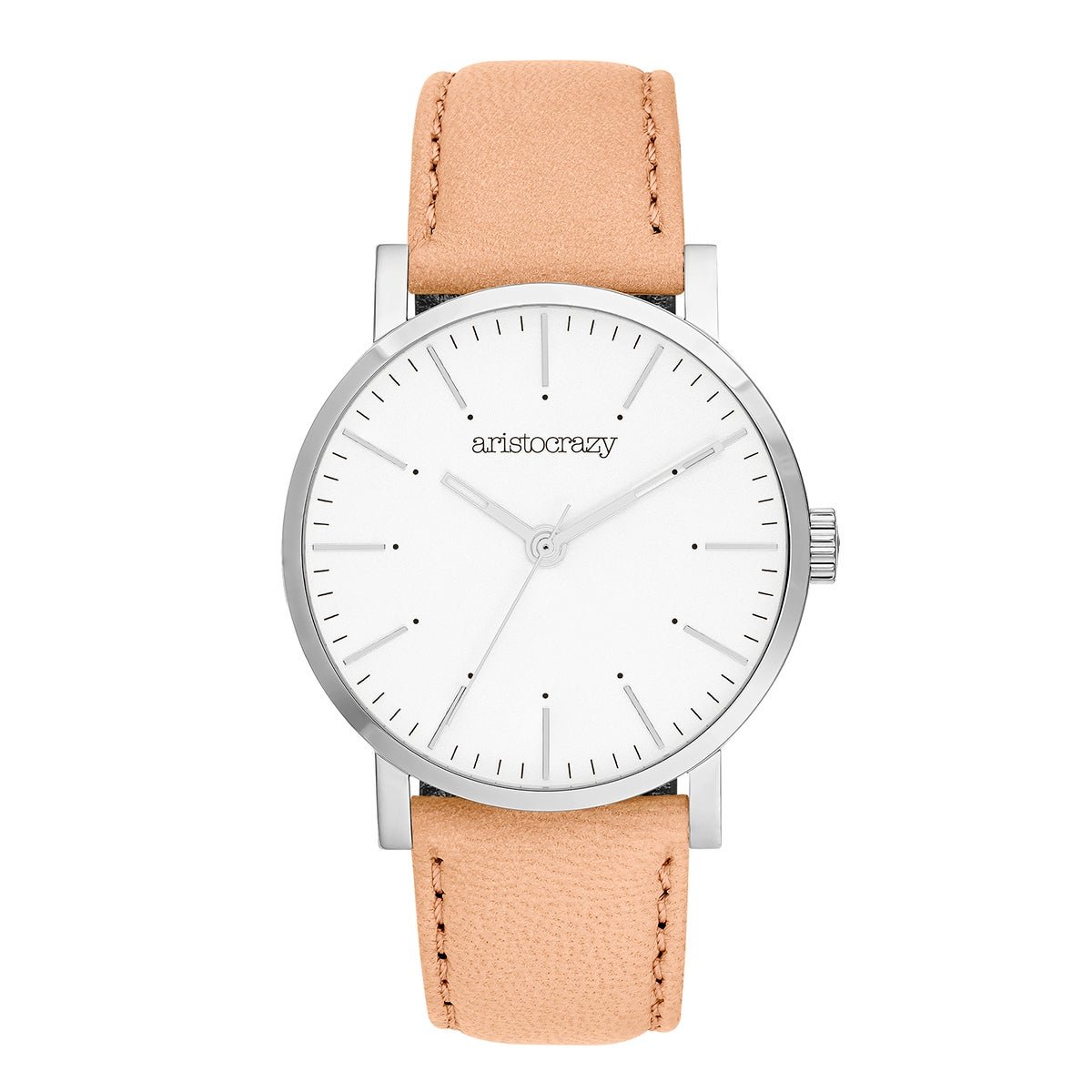Fillmore watch with orange leather and white leather