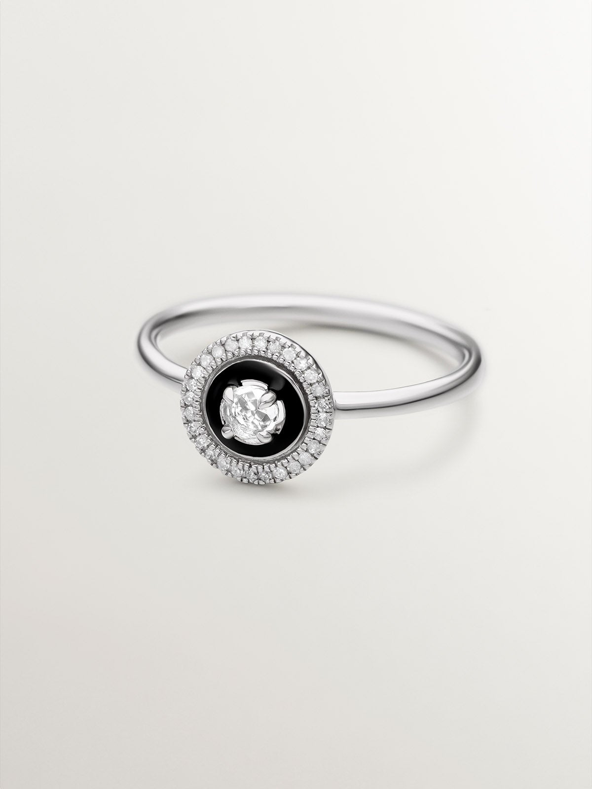 925 silver tresillo ring with London blue and white topacios topacios
