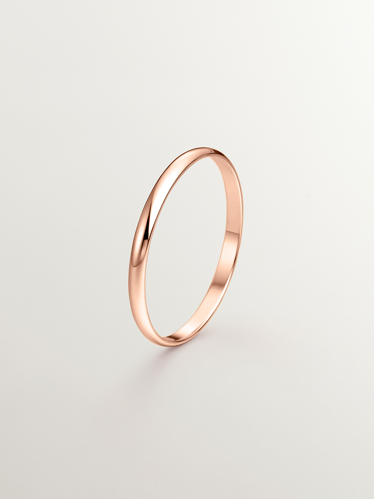 Alliance demi-ronde en or rose 1,95 mm